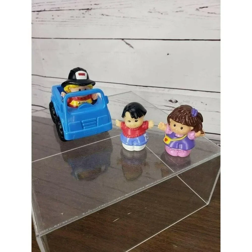 fisher price little people asian‎ boy little girl fireman with blue car